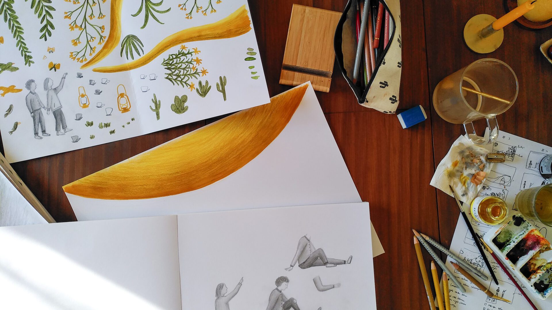 The making of... Illustraties bij de online Kerstreeks